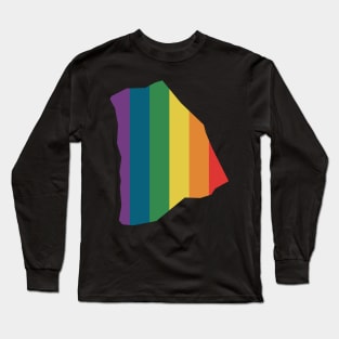 Rhode Island State Rainbow Long Sleeve T-Shirt